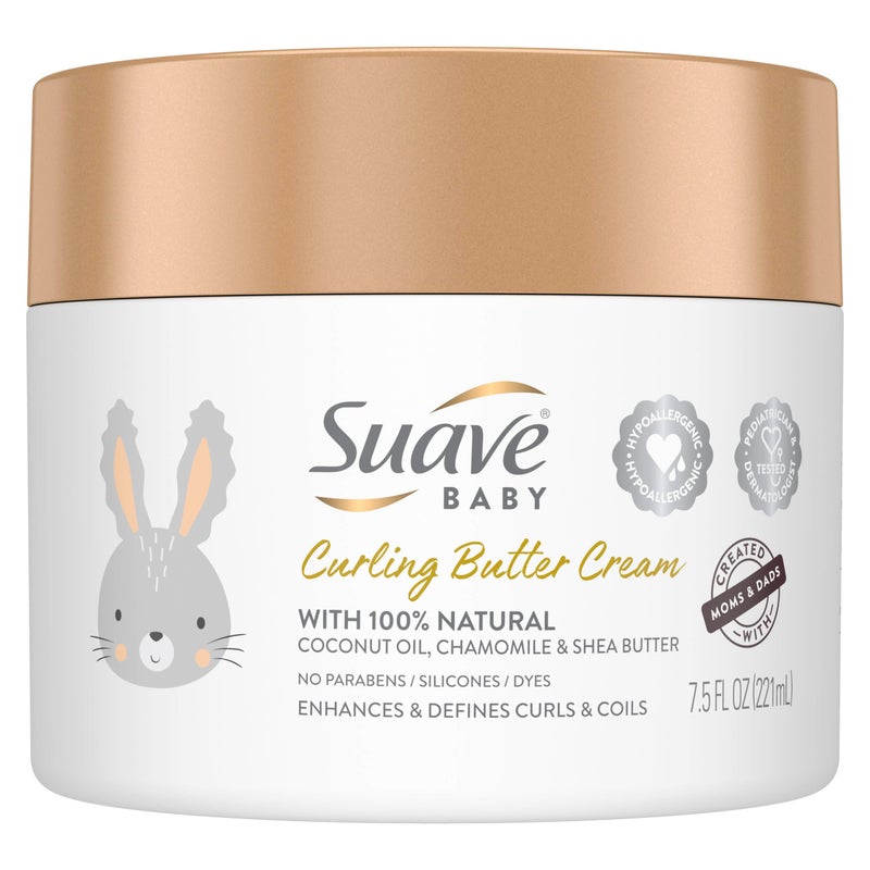 كريم زبدة تجعيد الشعر للأطفال من سوفي مع 100% زيت جوز الهند الطبيعي، البابونج وزبدة الشيا، خالي من البارابين والسيليكون والأصباغ، 75 أونصة